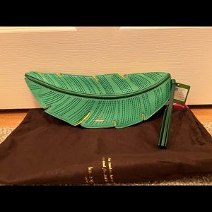 Kate Spade banana leaf clutch